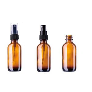 Κεχριμπαρένια γυάλινα μπουκάλια ψεκασμού